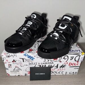 Dolce & Gabbana Black Logo Sneakers
